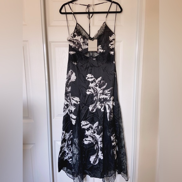 NWT $429 AllSaints Jasmine Floral Print Dress - Picture 10 of 13
